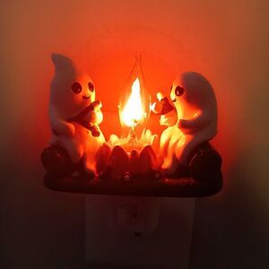 Ghost Campfire Flickering Nightlight,Fire Marshmallow Halloween Gift,New Quality